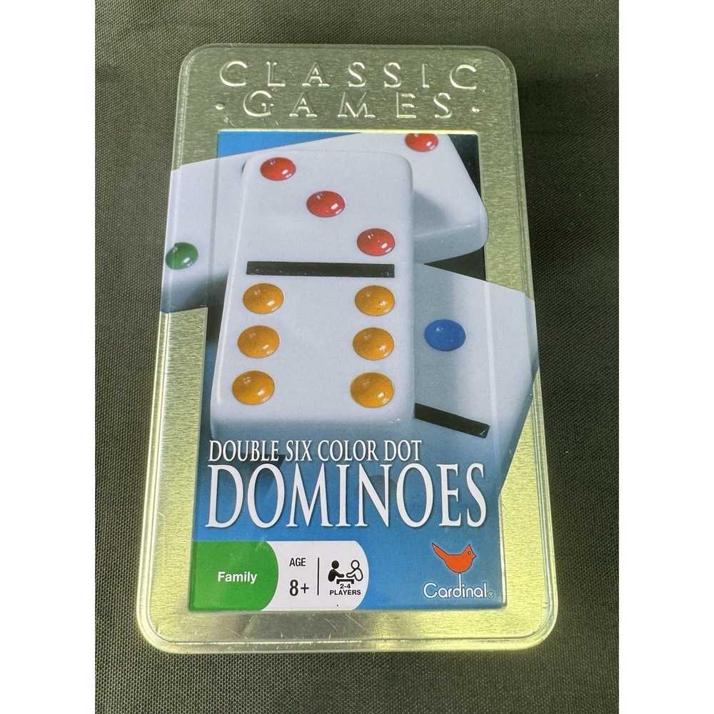 Classic Games Double Six Color Dot Dominoes